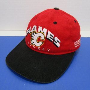 Vintage Calgary Flames Snapback Cap CCM Apparel #1 NHL Licensed Hat